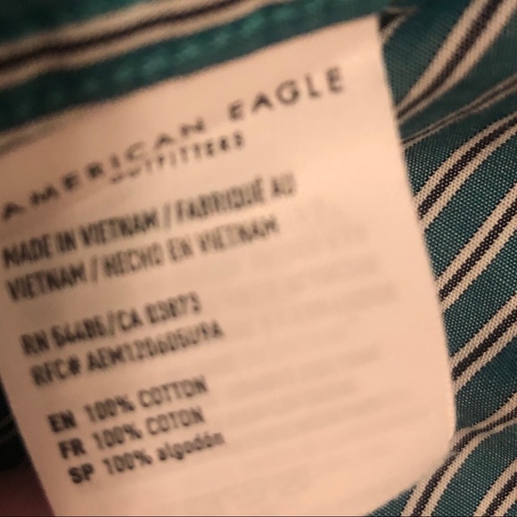 American Eagle long-sleeve stripe button-up shirt - Picture 5 of 6